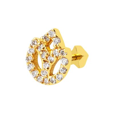 Tree of Life 14K Gold Tragus Earring