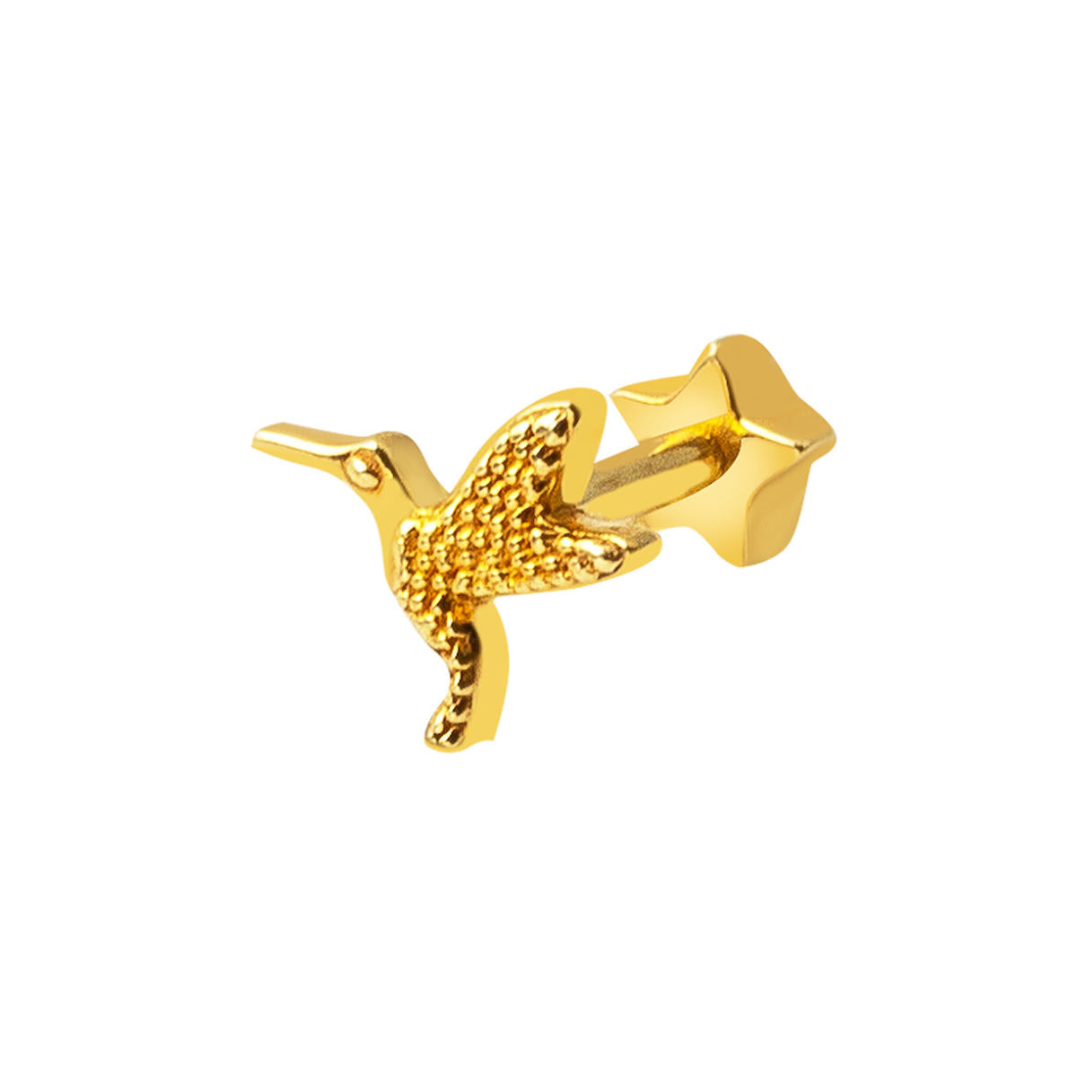 Minik Kuş 14 Karat Gold Tragus Earring