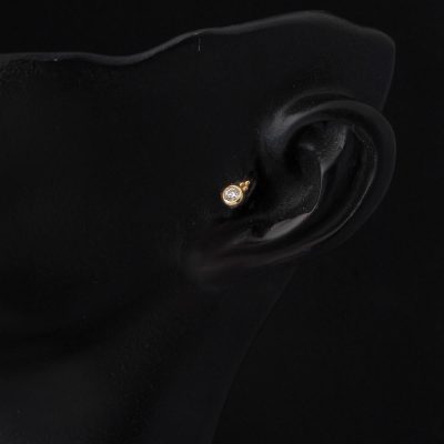 14 Carats Or Göz Solitaire Tragus Boucle d'oreille - 14K - 0.46g - EZ Gold