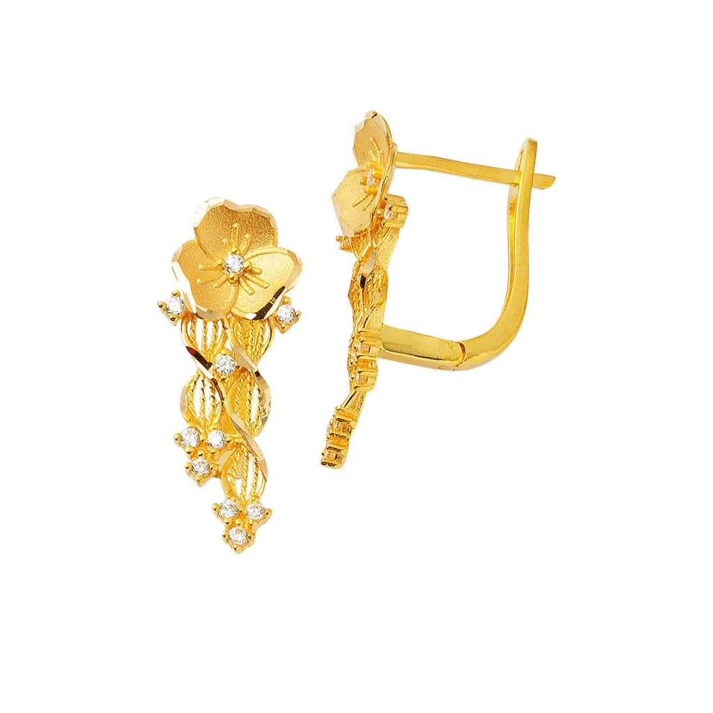 Nilüfer 22 Karat Gold Earring