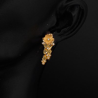 Nilüfer 22 Ayar Altın Küpe - 22K - 4.24g - EZ Gold