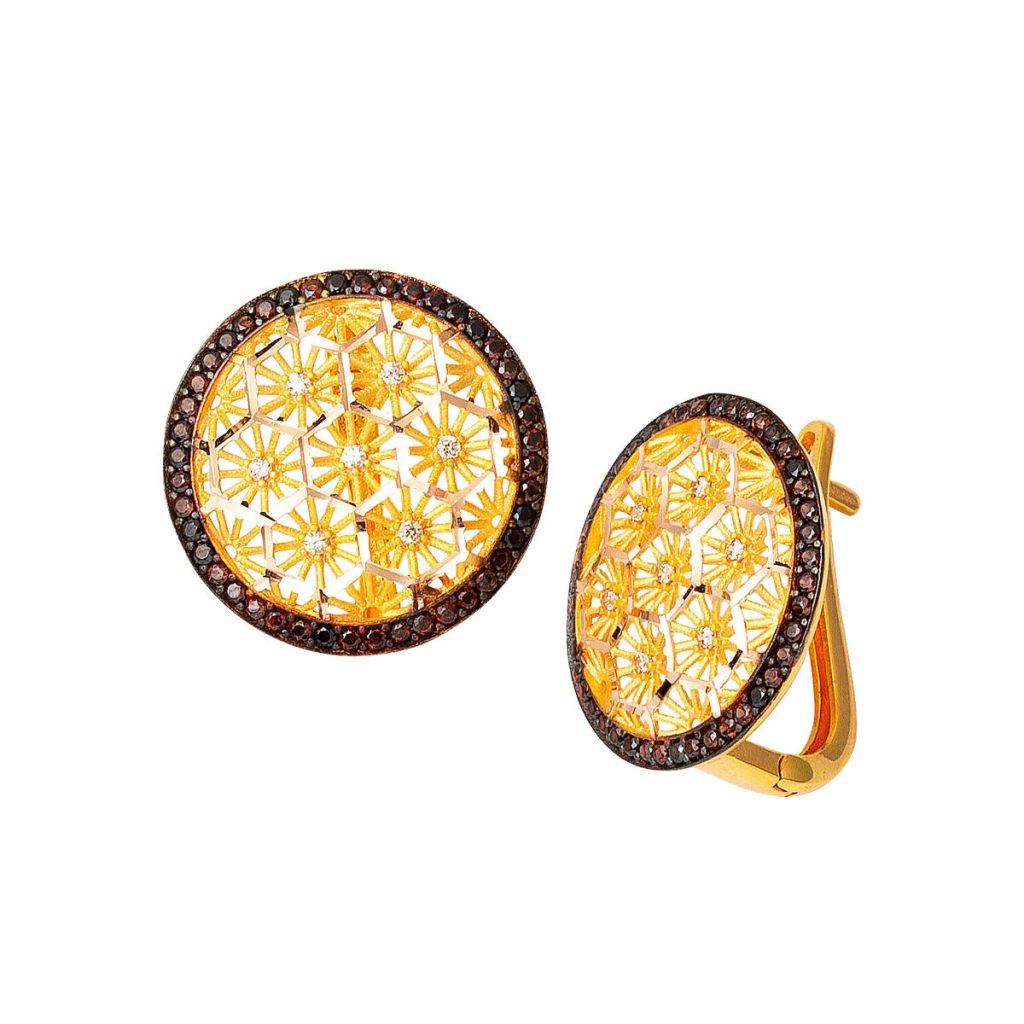 Tree of Life 14 Karat Gold Earring