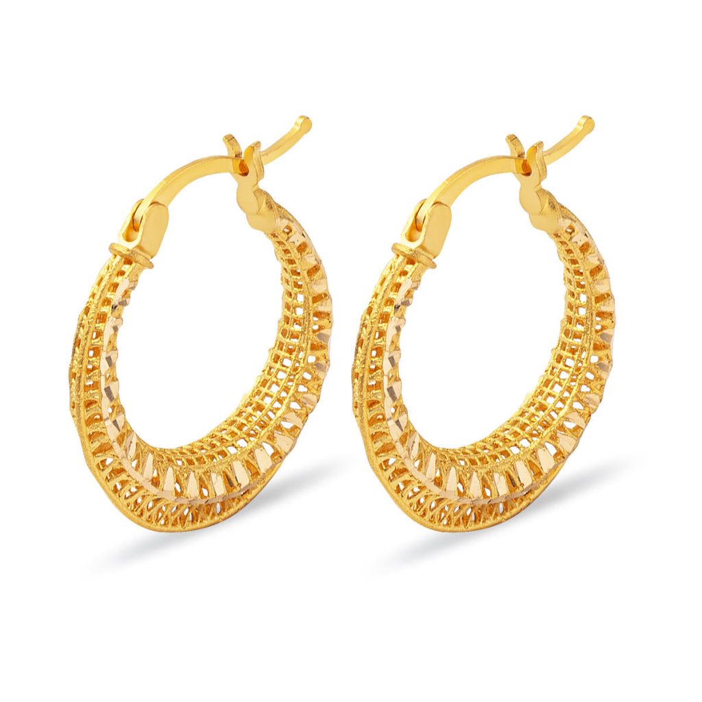 Panier 22 Carats Creole Or Boucle d&rsquo;Oreille