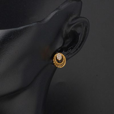 Klipsli 22 Ayar Taşlı Altın Küpe - 22K - 2.32g - EZ Gold