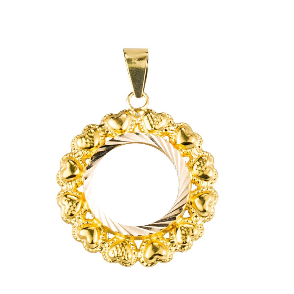 with Heart 14 Karat Quarter Gold Çerçevesi