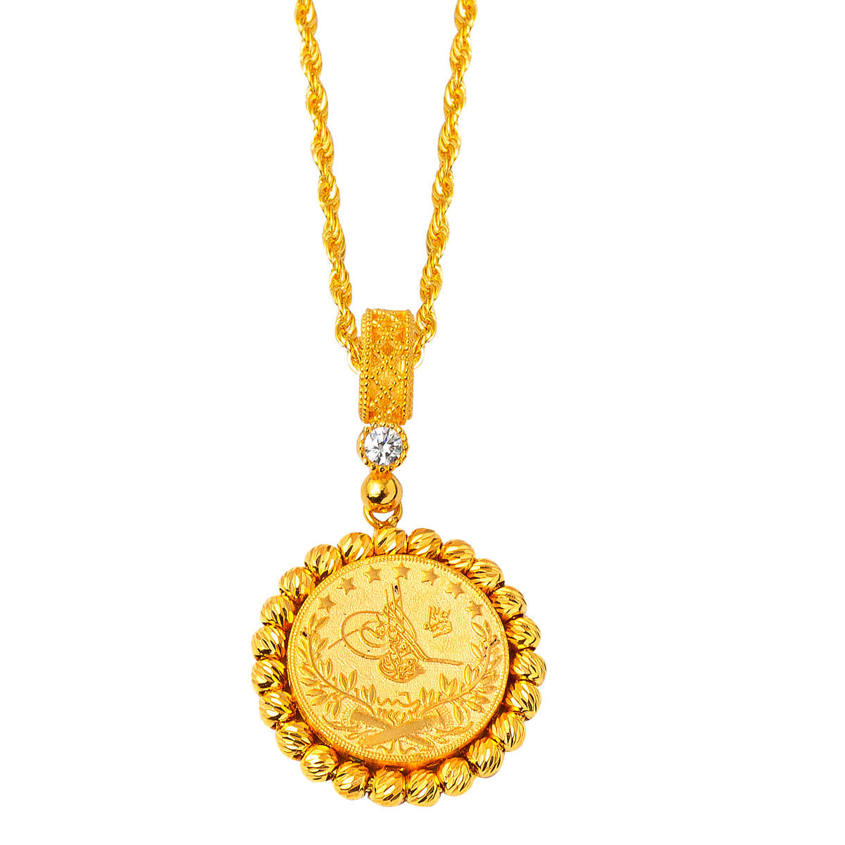 Monogramme Ottoman 14 Carats Boules Or Collier