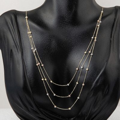 Çok Zincirli Boules Orlı Collier - 14K - 3.36g - EZ Gold