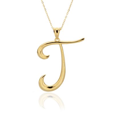 T Lettrei 14 Carats Or Collier