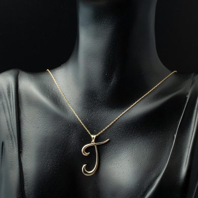 T Lettrei 14 Carats Or Collier - 14K - 2.54g - EZ Gold