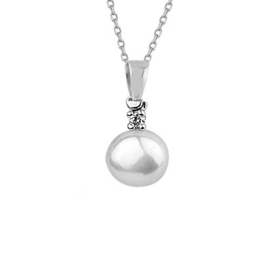 Piu Solitaire avec Perles Or Collier