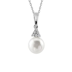 Inera Pearl White Gold Necklace