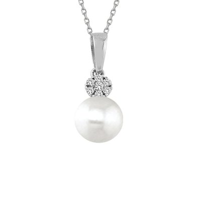 Massima avec Perles Blanc Or Collier