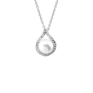 Goutte de Perles Blanc Or Collier