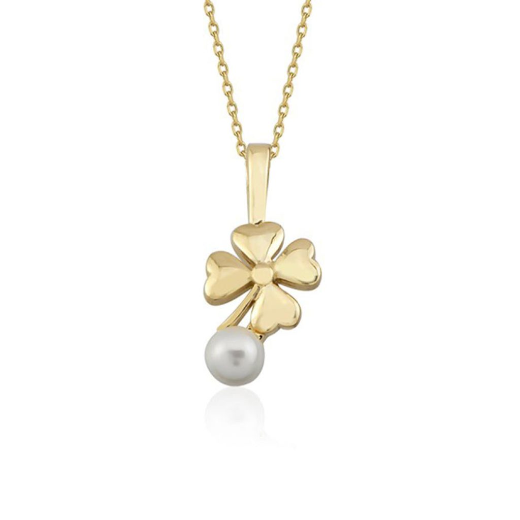 Trebol de Perles Or Collier