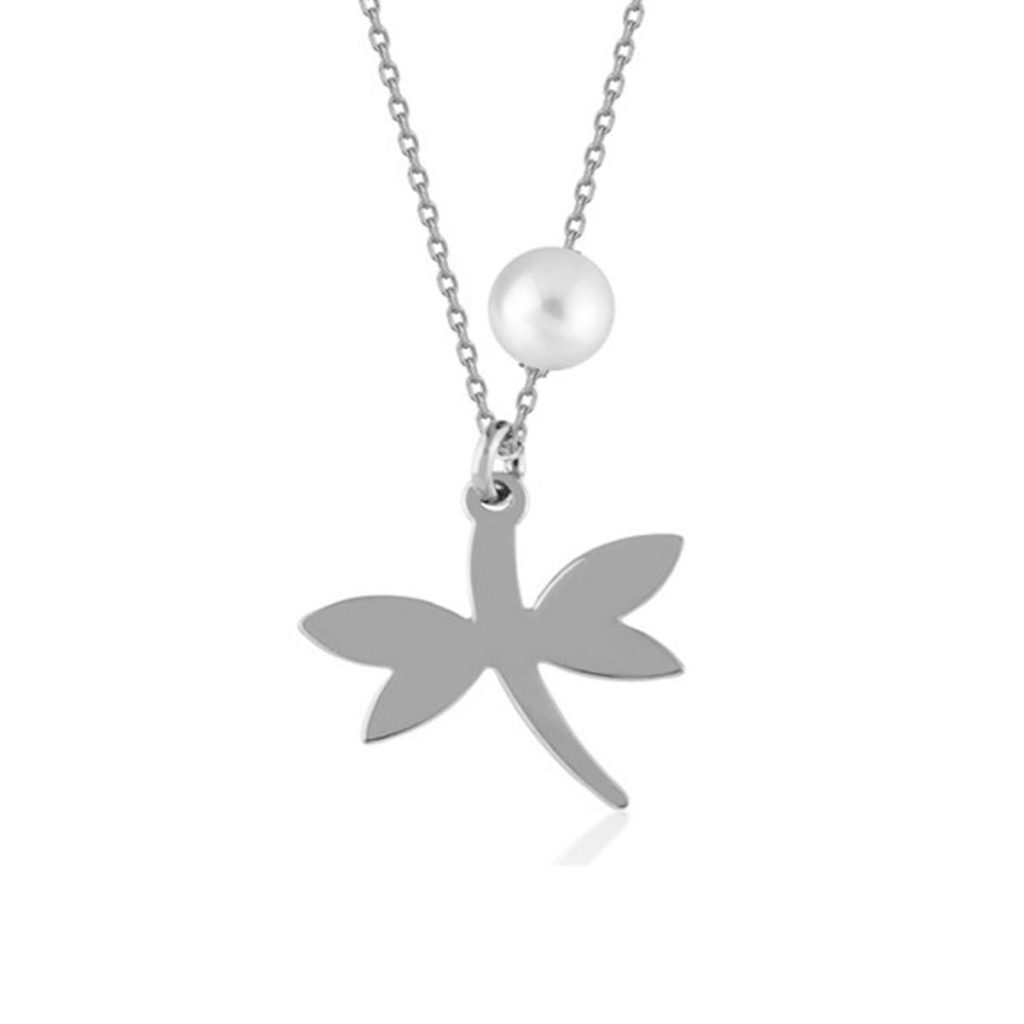 Yusufçuk Pearl White Gold Necklace