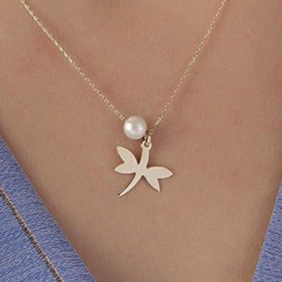 Yusufçuk avec Perles Or Collier - 14K - 1.7g - EZ Gold