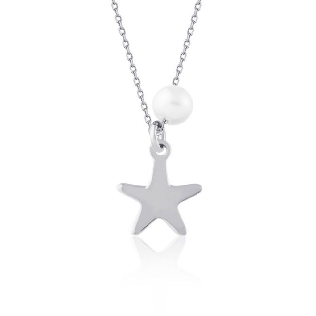 Stelsa de Perles Blanc Or Collier