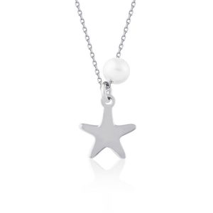 Stelsa de Perles Blanc Or Collier