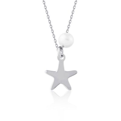 Stelsa avec Perles Blanc Or Collier