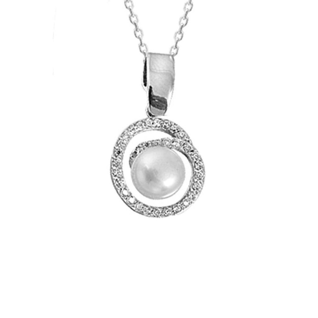 Como Pearl White Gold Necklace