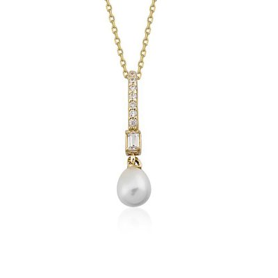 Annecy avec Perles Baguette avec Pierres Or Collier