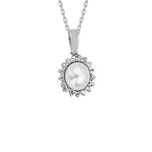 Este Pearl White Gold Necklace