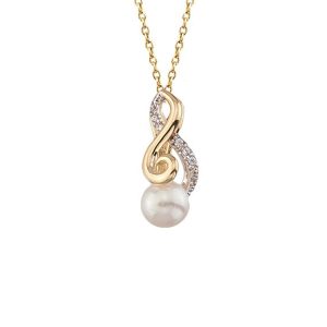 Loano Pearl Infinity Gold Necklace