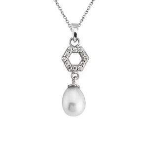 Gela de Perles Blanc Or Collier