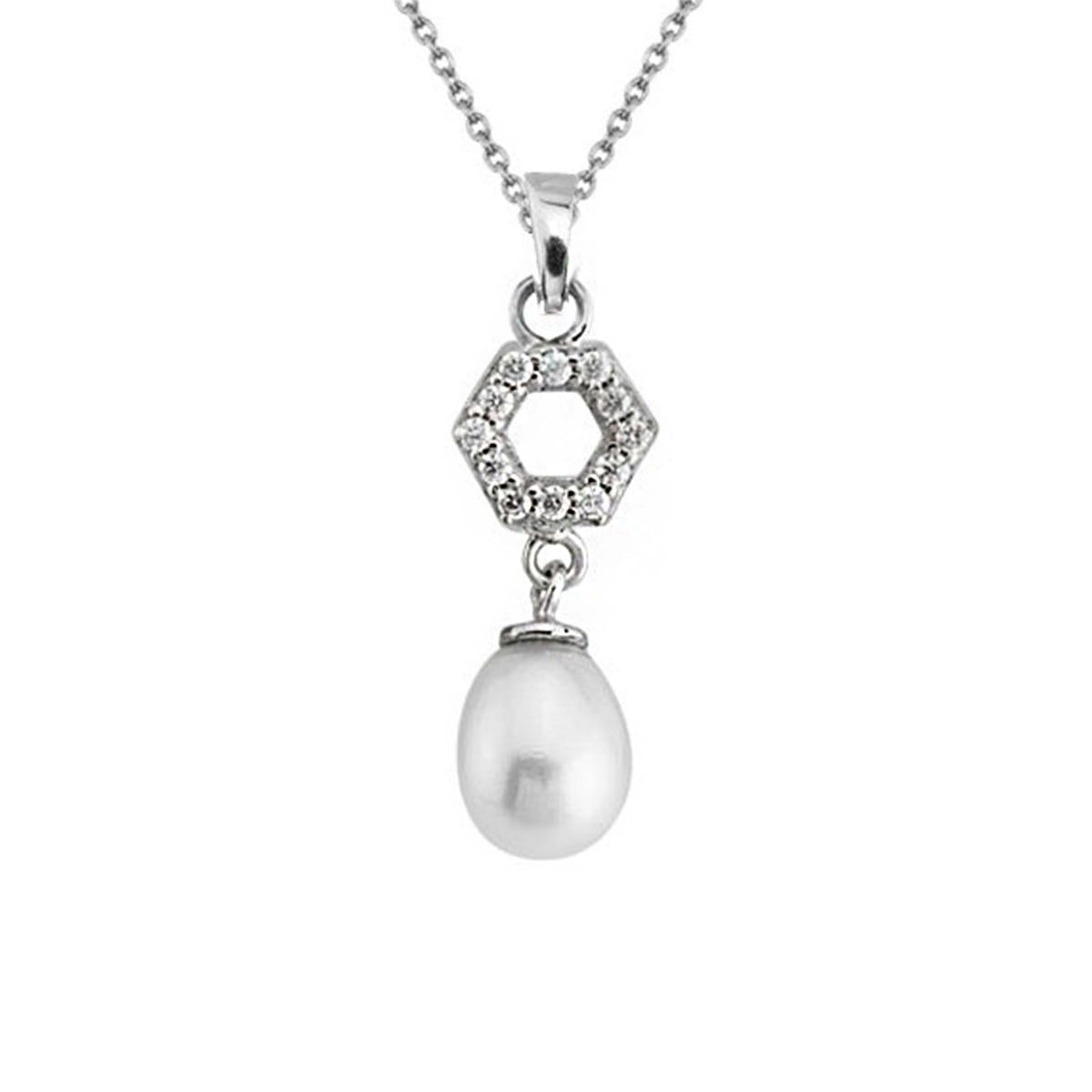 Gela Pearl White Gold Necklace