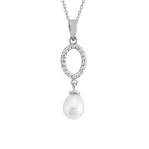Ovale Creole de Perles Or Collier