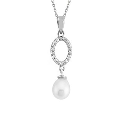 Oval Halka İncili Altın Kolye