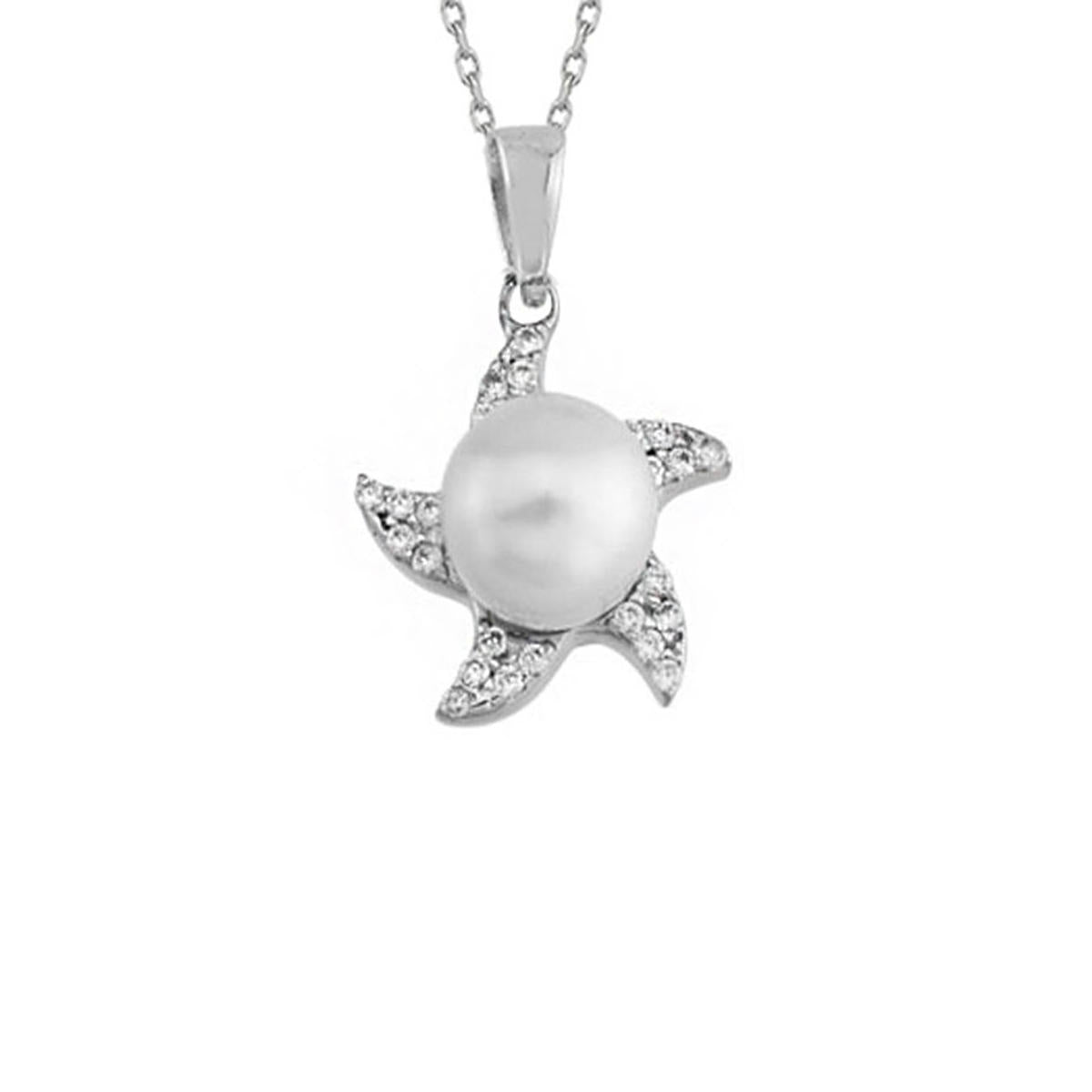 Andrea de Perles Blanc Or Collier
