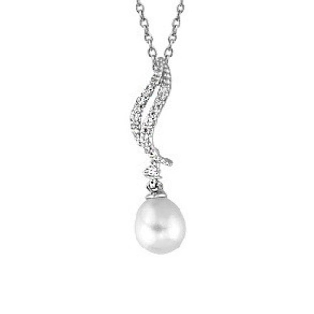 Isabella de Perles Blanc Or Collier