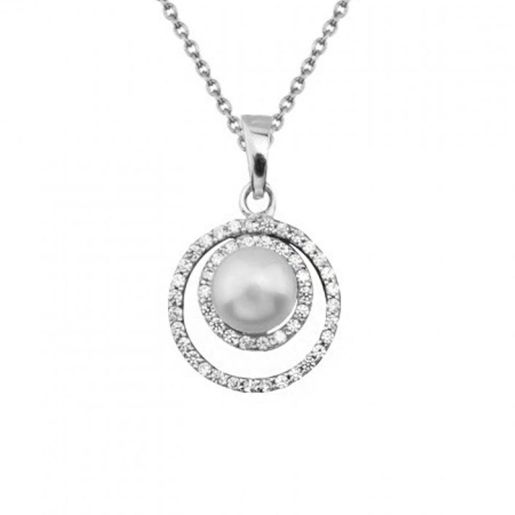 Fidenza de Perles Blanc Or Collier
