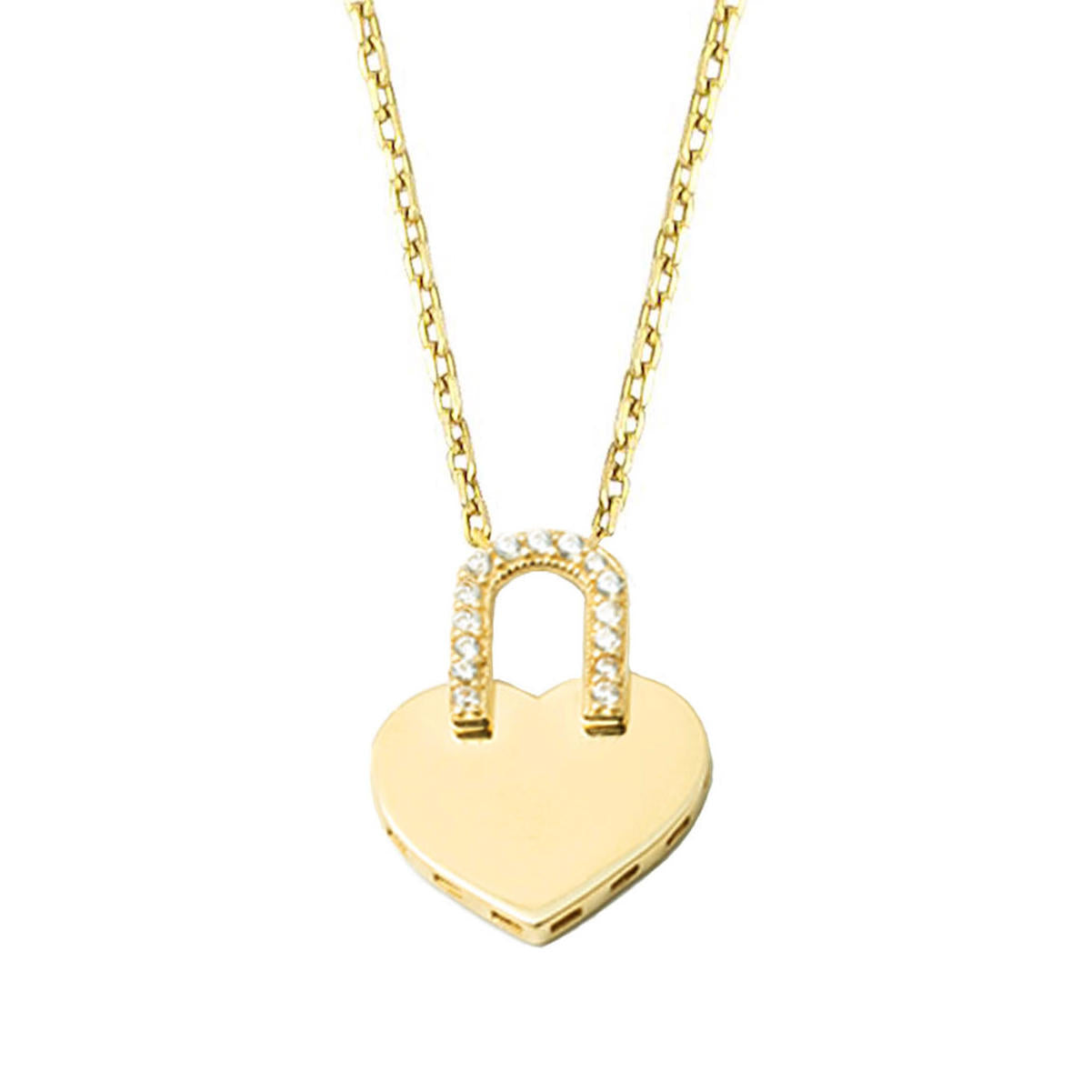 14 Karat Gold Asma Kilit Necklace
