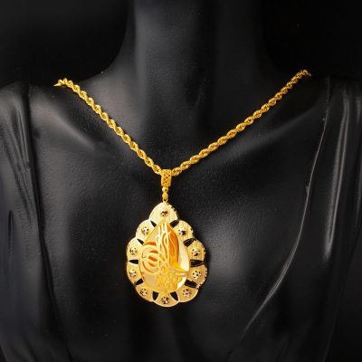 22 Carats Or avec Monogramme Collier - 22K - 18.04g - EZ Gold