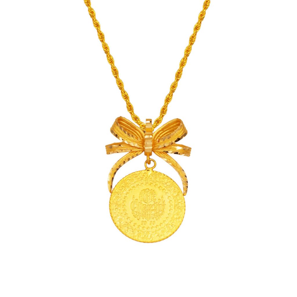 Demi en Or 22 Carats Fiyonklu Collier