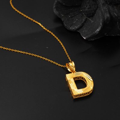 D Letteri Üç Boyutlu 22K Gold Necklace - 22K - 2.89g - EZ Gold