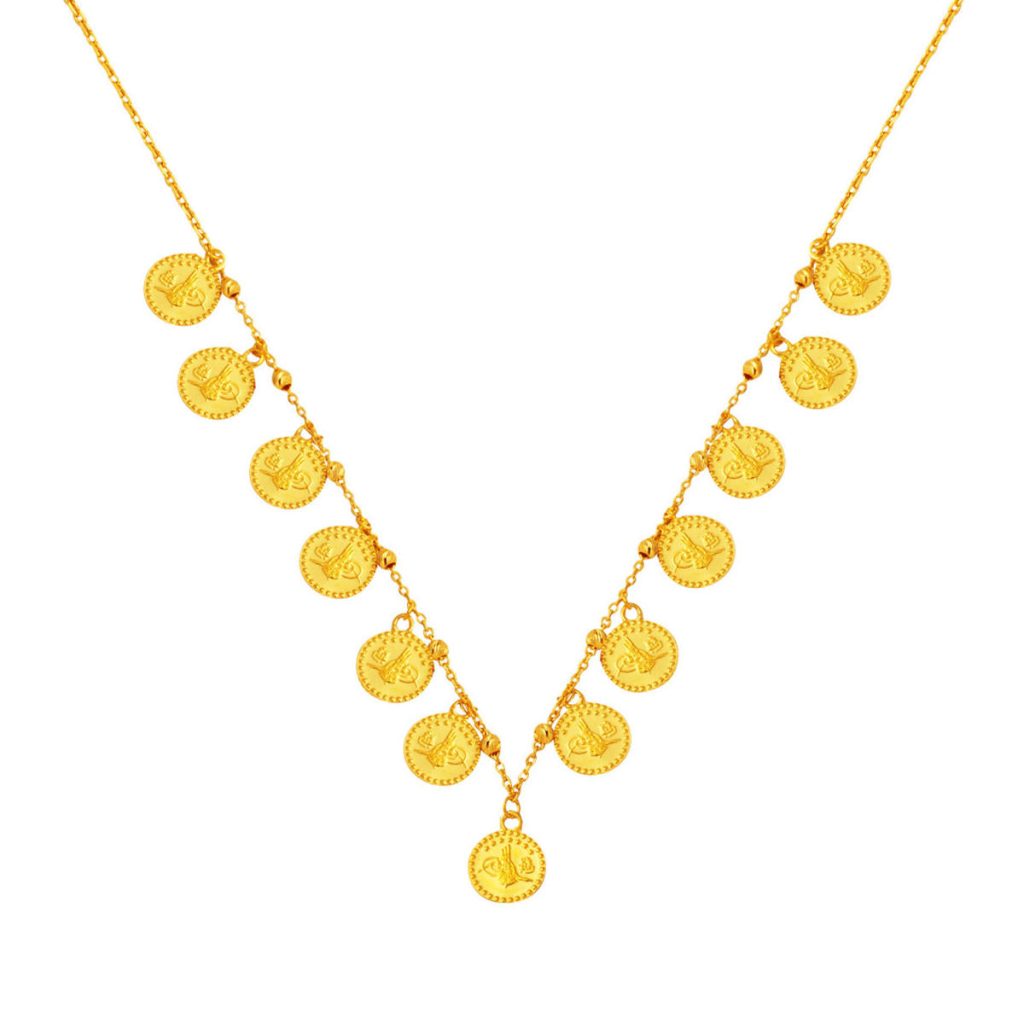 Tughra Dizili 22 Karat Chain Gold Necklace