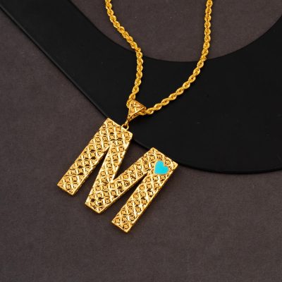 M Lettrei 22 Carats avec Cœur Or Collier - 22K - 15.02g - EZ Gold