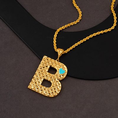 B Lettrei 22 Carats avec Cœur Or Collier - 22K - 13.67g - EZ Gold