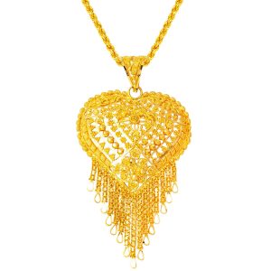 22 Carats avec Cœur Hint İşi Or Collier