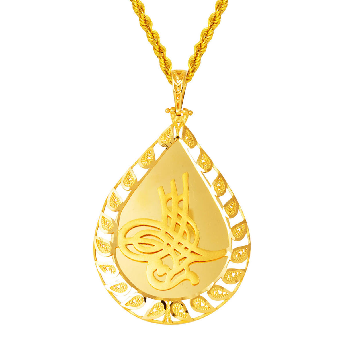 22 Karat Gold Tughra Necklace