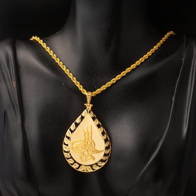 22K Gold with Monogram Necklace - 22K - 15.36g - EZ Gold