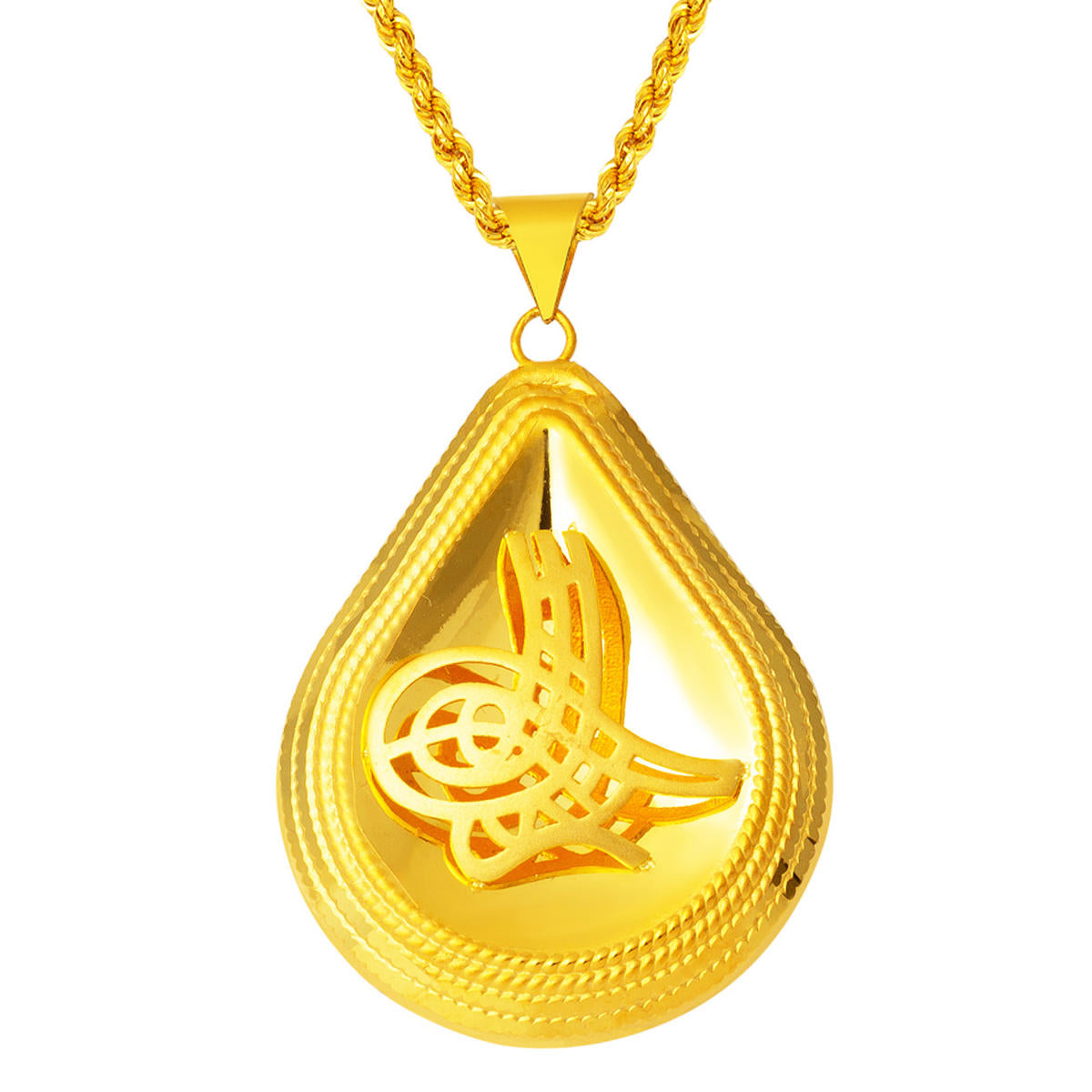22 Karat Gold Tughra Necklace