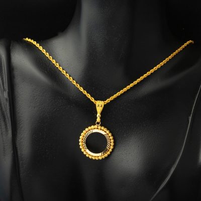 22K Quarter Gold Takılabilen Zincirli Necklace - 22K - 7.41g - EZ Gold