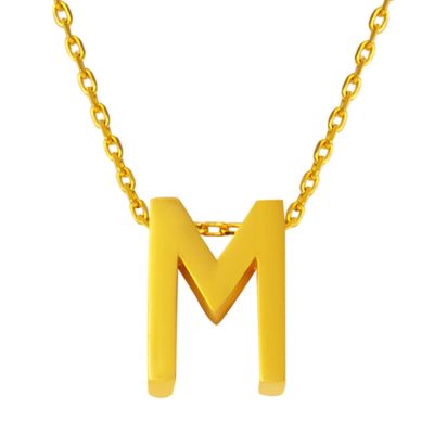 22K M Letteri Gold Necklace