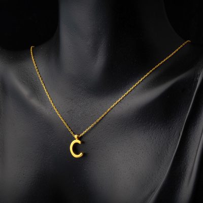 22 Carats C Lettrei Or Collier - 22K - 3.12g - EZ Gold