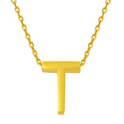 22K T Letteri Gold Necklace