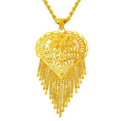 with Heart Hint İşi 22 Karat Gold Necklace